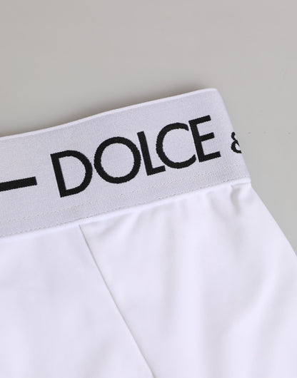 White Nylon Logo Waistband Coulotte Underwear