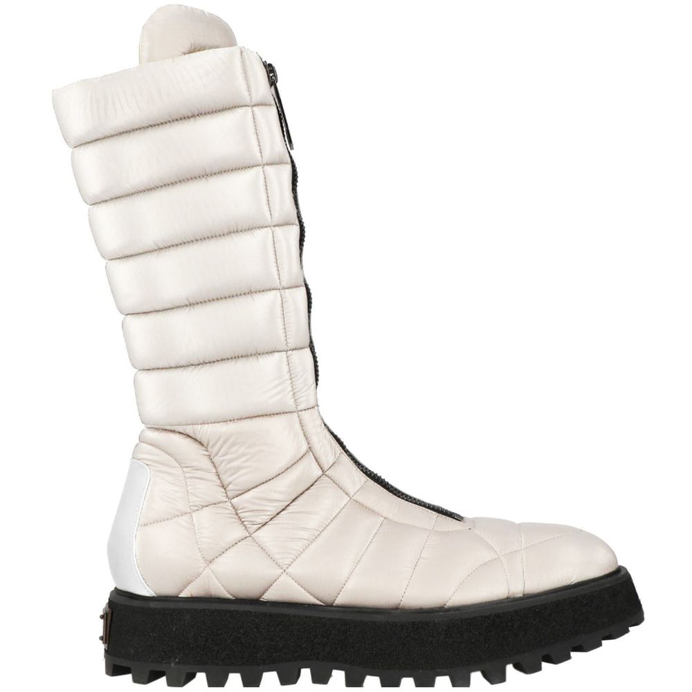 White Nylon Men Boot
