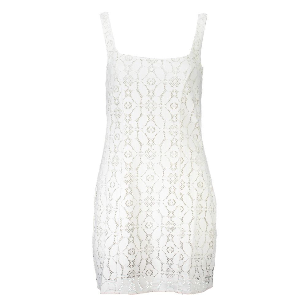 White Polyester Dress