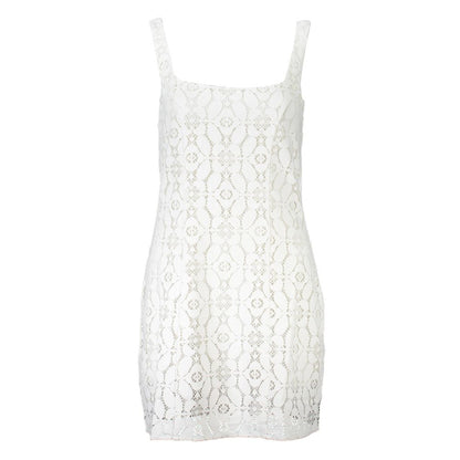 White Polyester Dress