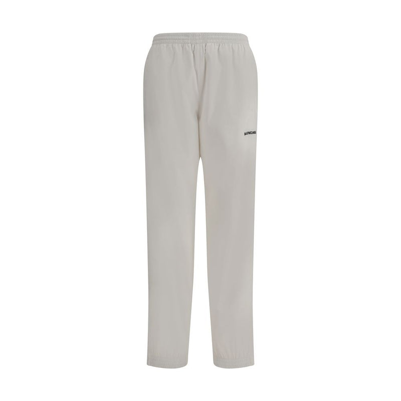 White Polyester Joggers (Workout Pants)