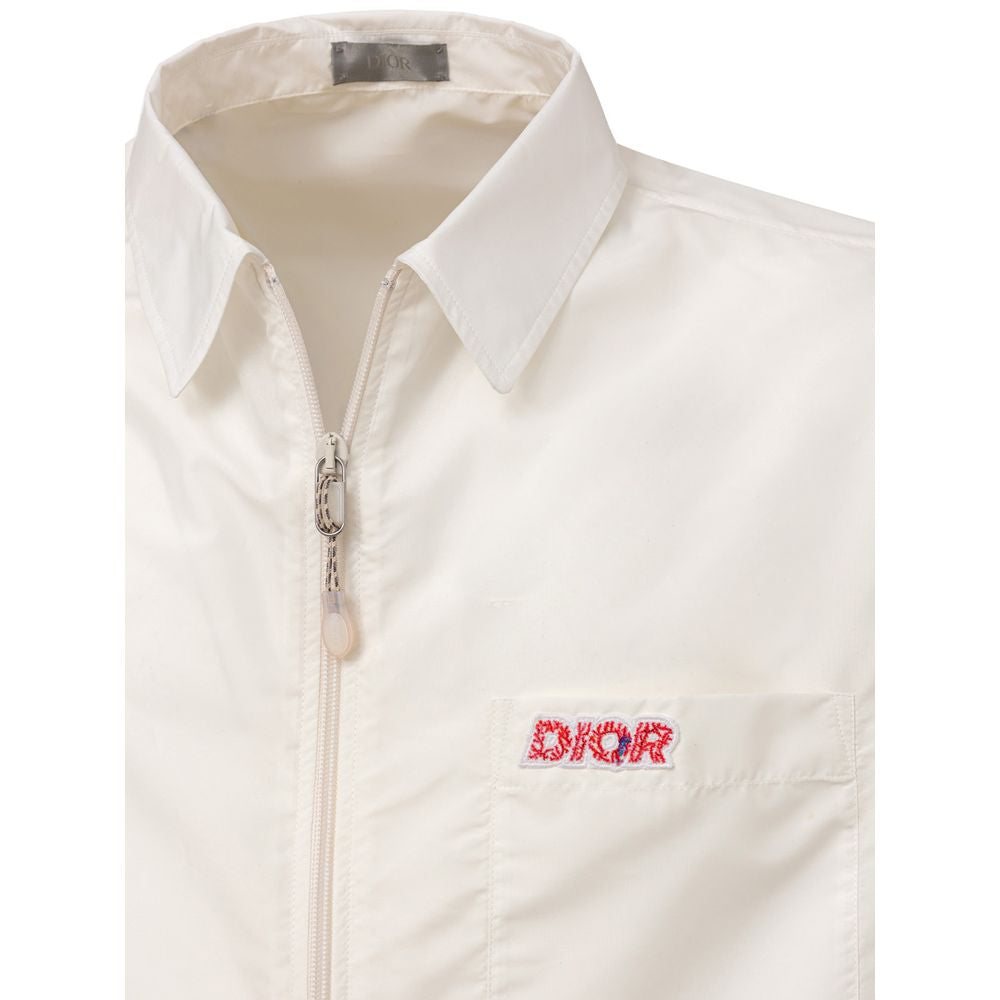 White Polyester Shortsleeve-Dior-LabelTerrace.com