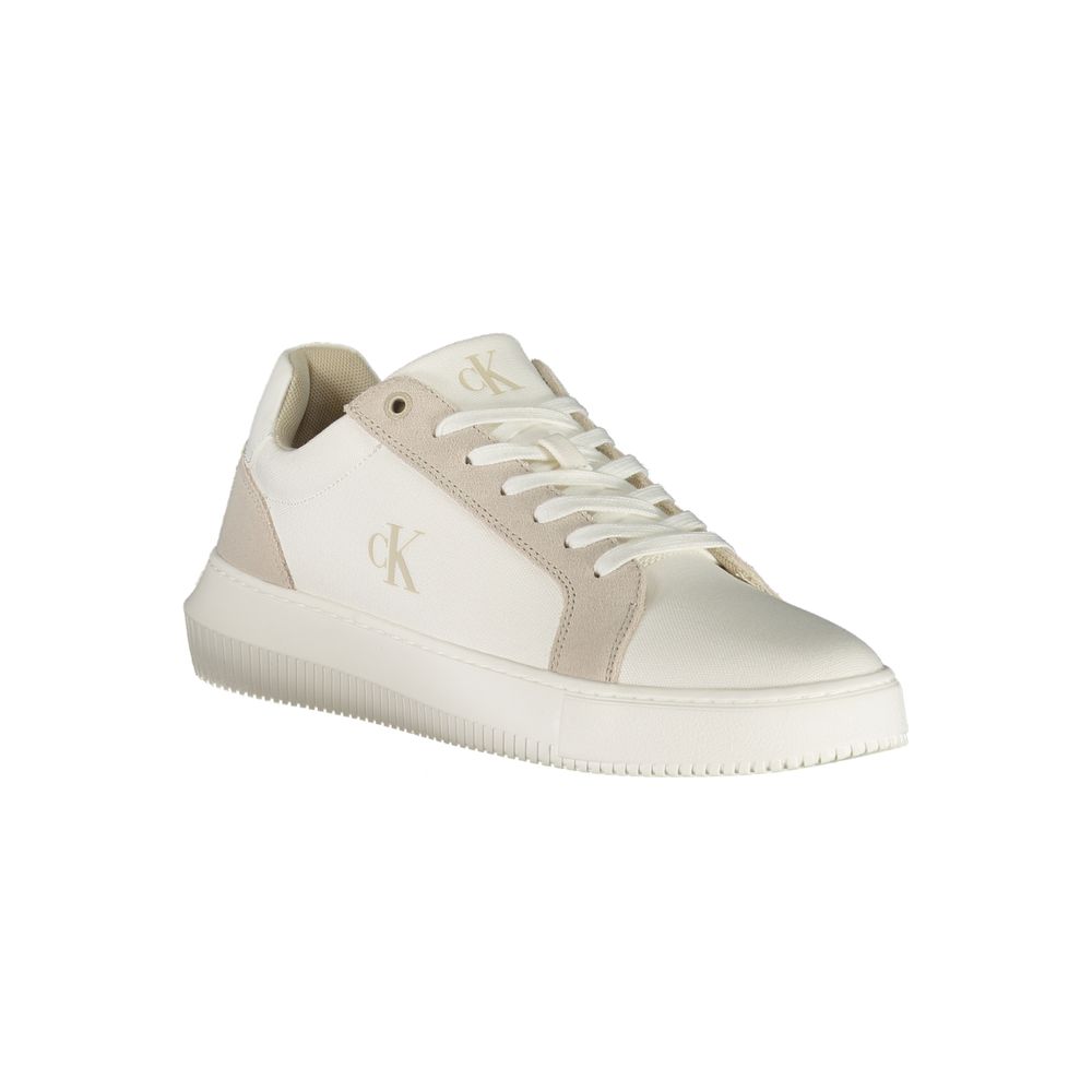 White Polyester Sneaker