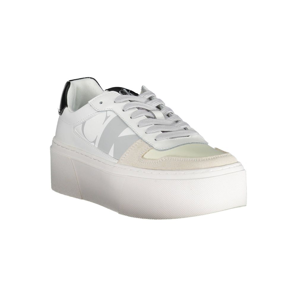 White Polyester Sneaker-Calvin Klein-LabelTerrace.com