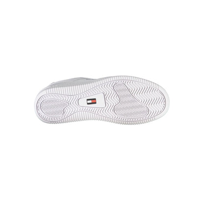 White Polyester Sneaker-Tommy Hilfiger-LabelTerrace.com