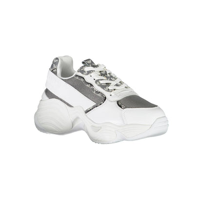 White Polyester Sneaker-Emporio Armani-LabelTerrace.com