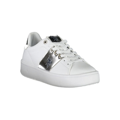 White Polyester Sneaker