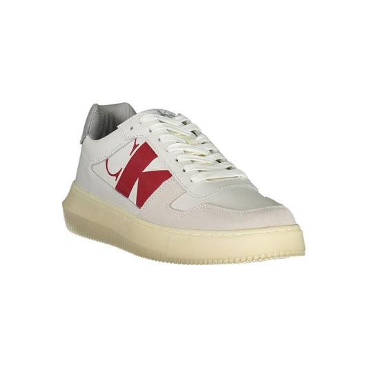 White Polyester Sneaker