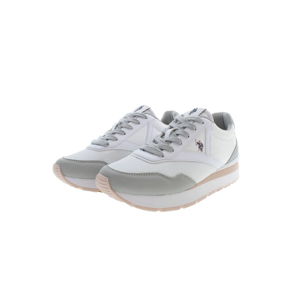 White Polyester Sneaker-U.S. POLO ASSN.-LabelTerrace.com