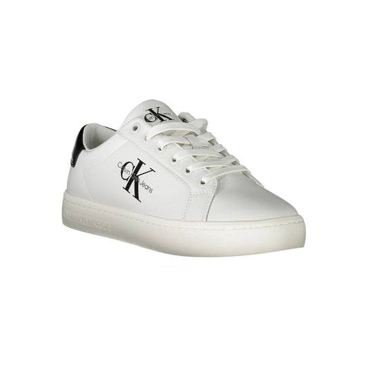 White Polyester Sneaker-Calvin Klein-LabelTerrace.com