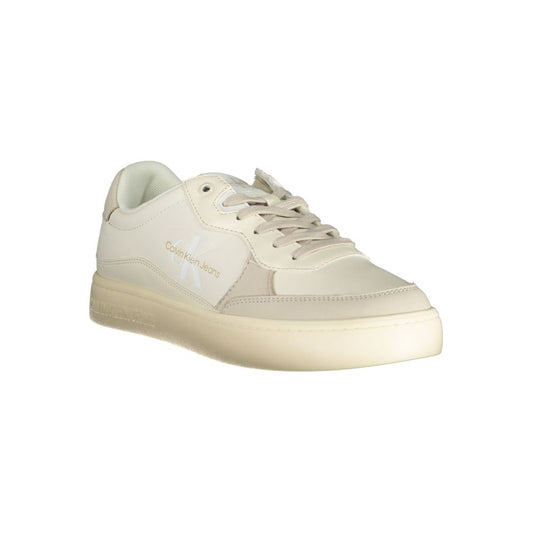 White Polyester Sneaker