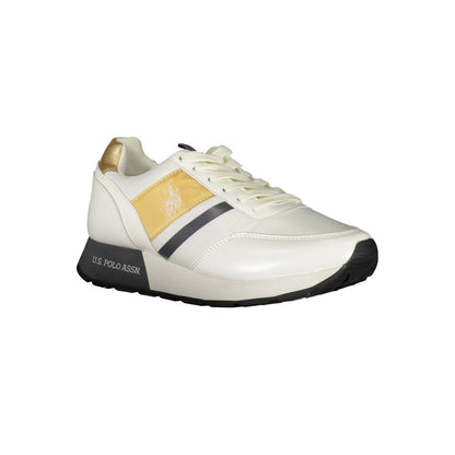 White Polyester Sneaker-U.S. POLO ASSN.-LabelTerrace.com