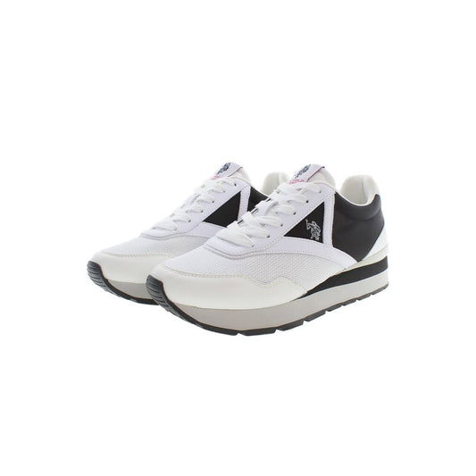 White Polyester Sneaker-U.S. POLO ASSN.-LabelTerrace.com