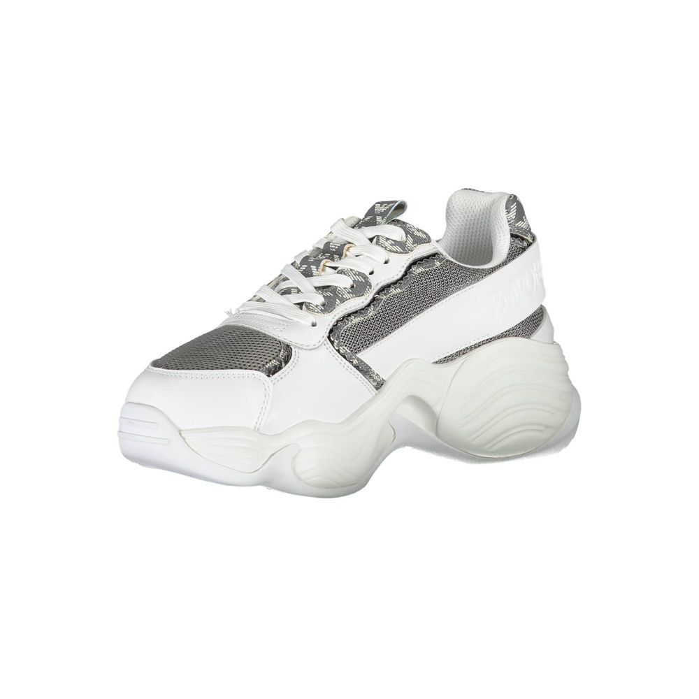 White Polyester Sneaker-Emporio Armani-LabelTerrace.com