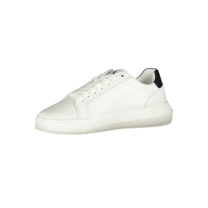 White Polyester Sneaker