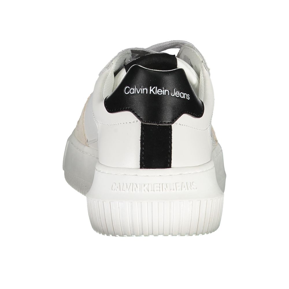 White Polyester Sneaker