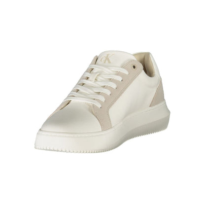 White Polyester Sneaker
