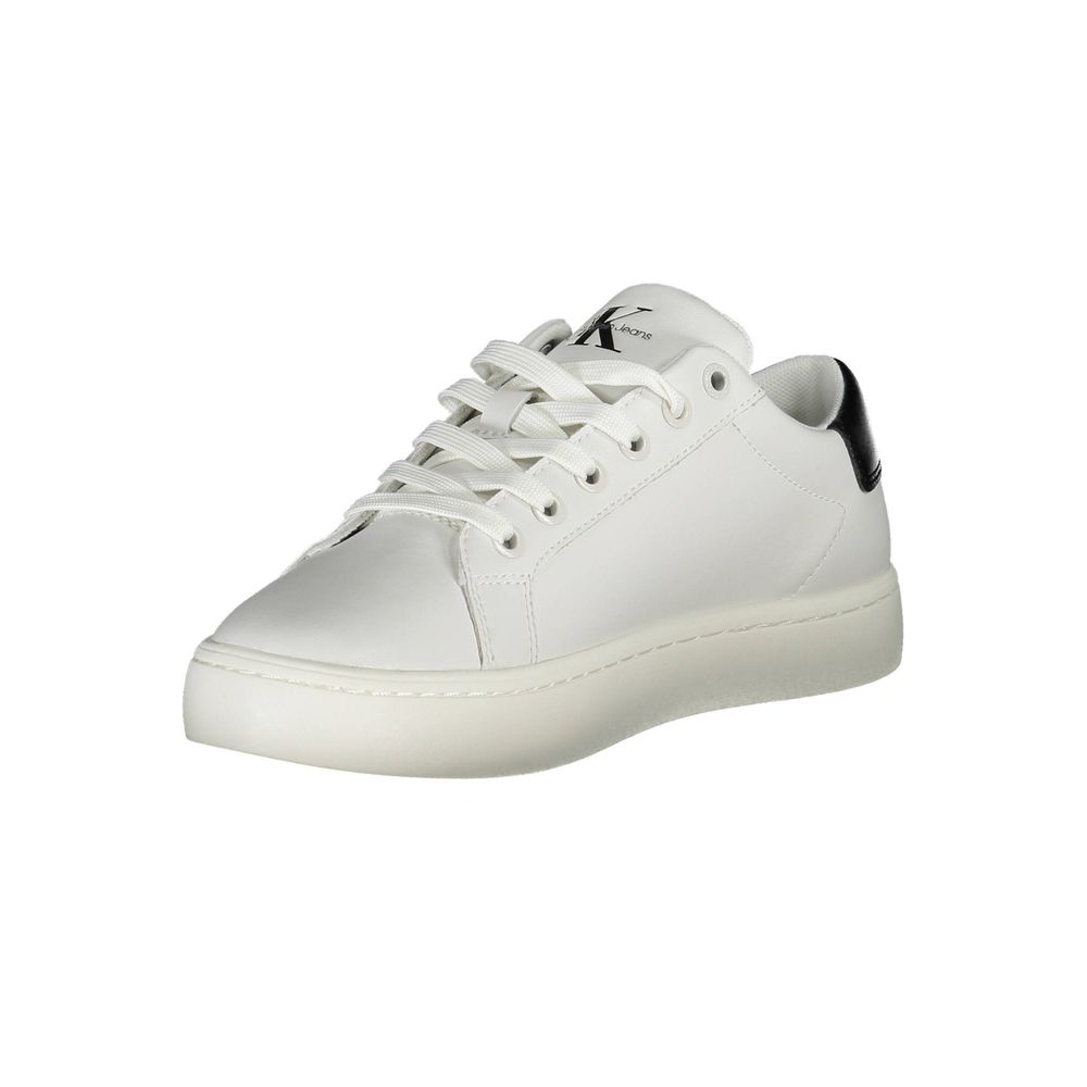 White Polyester Sneaker-Calvin Klein-LabelTerrace.com