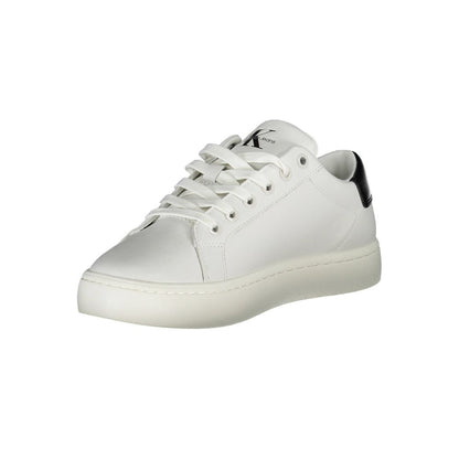 White Polyester Sneaker-Calvin Klein-LabelTerrace.com