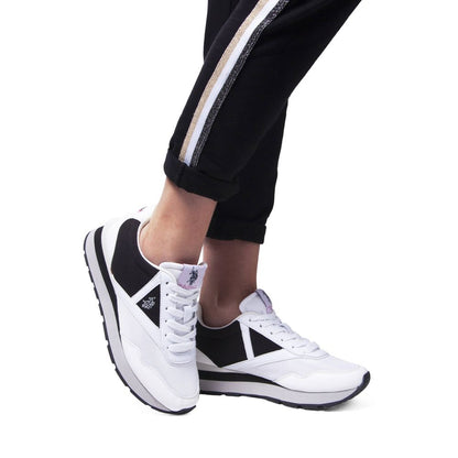 White Polyester Sneaker-U.S. POLO ASSN.-LabelTerrace.com