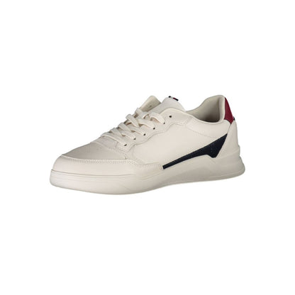 White Polyester Sneaker-Tommy Hilfiger-LabelTerrace.com