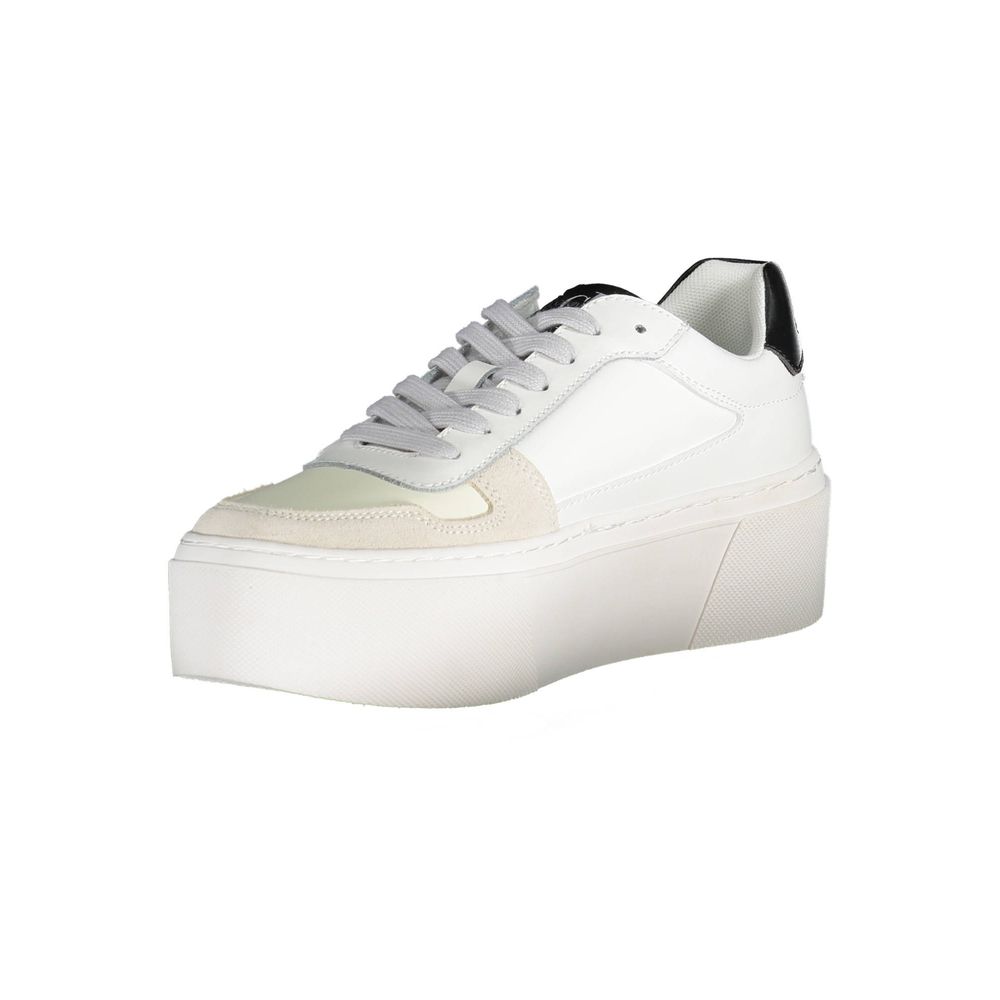White Polyester Sneaker-Calvin Klein-LabelTerrace.com