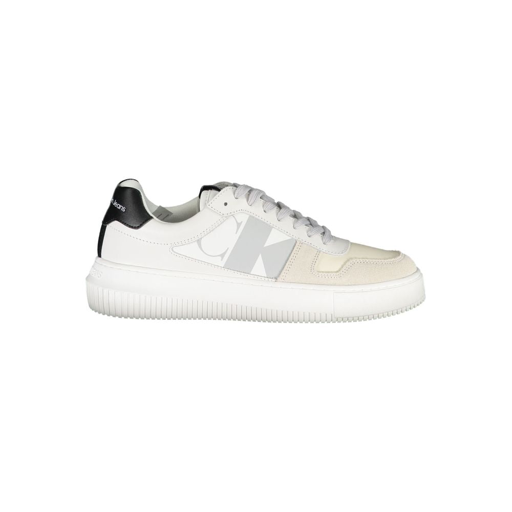 White Polyester Sneaker
