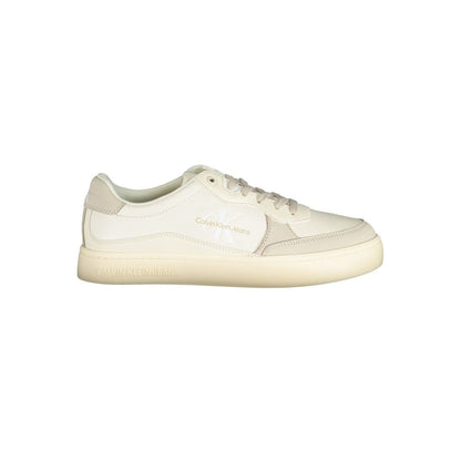 White Polyester Sneaker