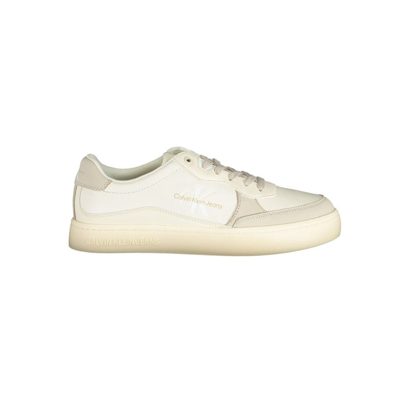 White Polyester Sneaker