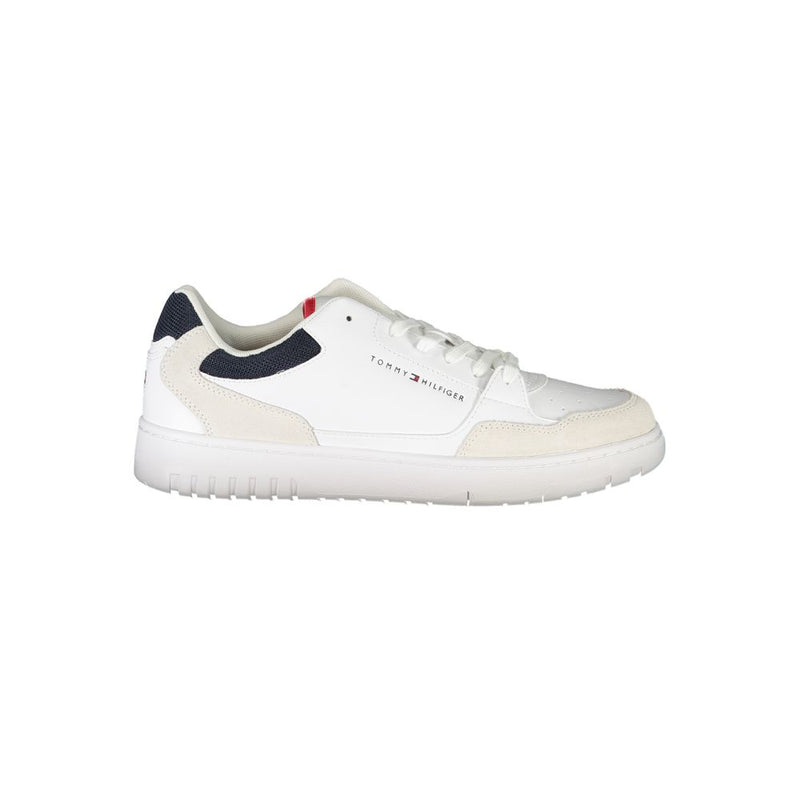 White Polyester Sneaker