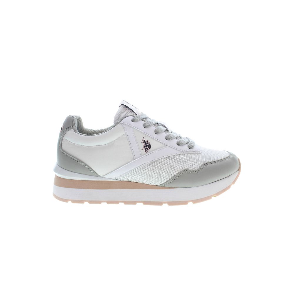 White Polyester Sneaker-U.S. POLO ASSN.-LabelTerrace.com