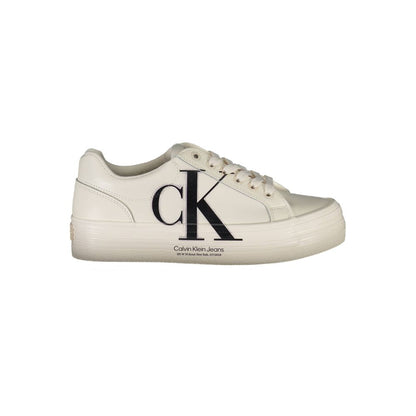White Polyester Sneaker