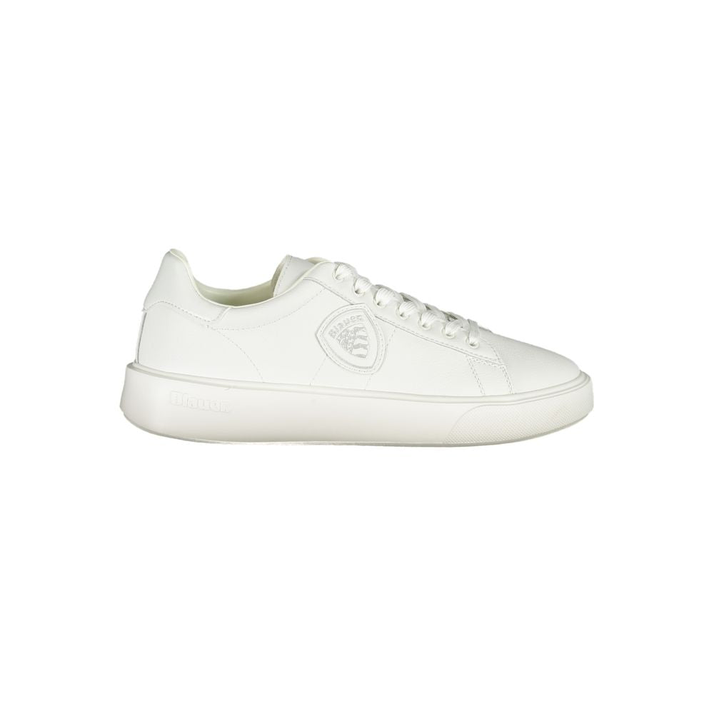 White Polyester Sneaker