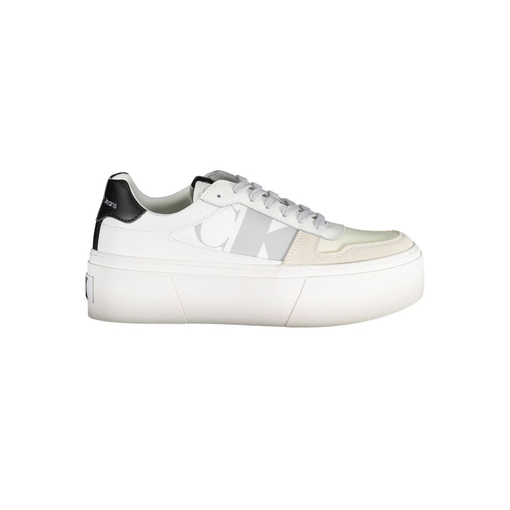 White Polyester Sneaker-Calvin Klein-LabelTerrace.com