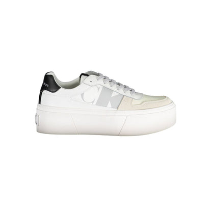 White Polyester Sneaker-Calvin Klein-LabelTerrace.com