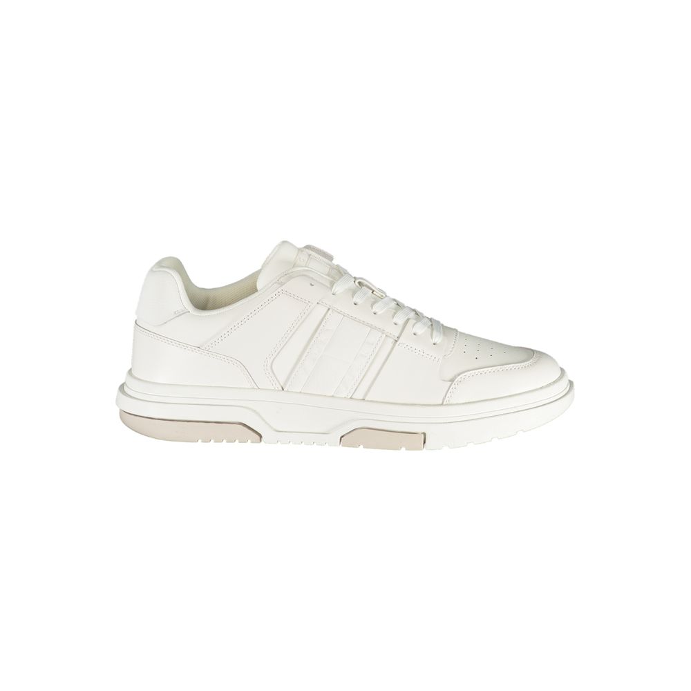 White Polyester Sneaker-Tommy Hilfiger-LabelTerrace.com