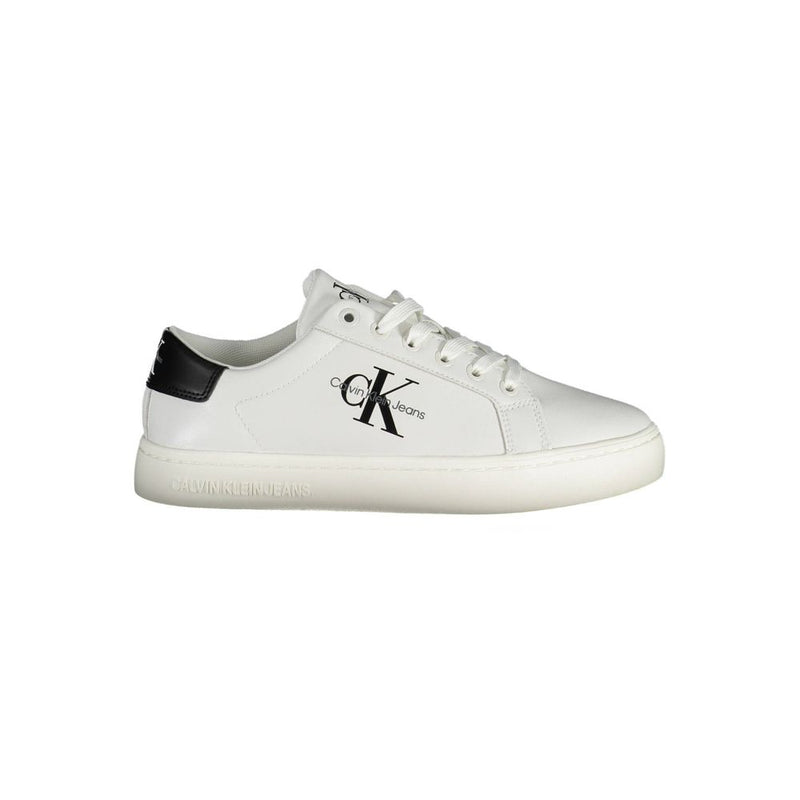 White Polyester Sneaker-Calvin Klein-LabelTerrace.com