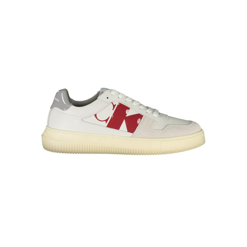 White Polyester Sneaker