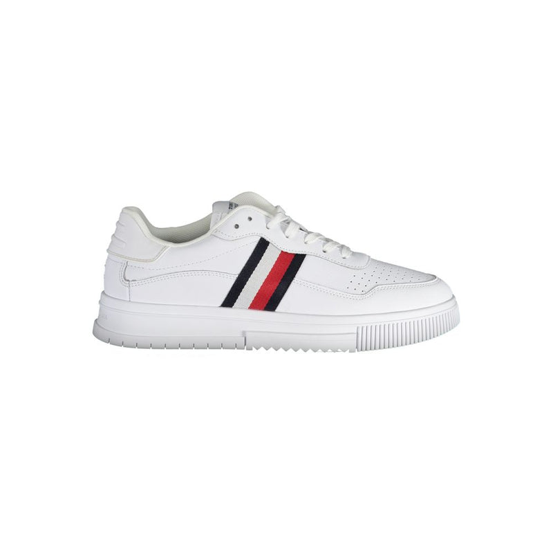 White Polyester Sneaker