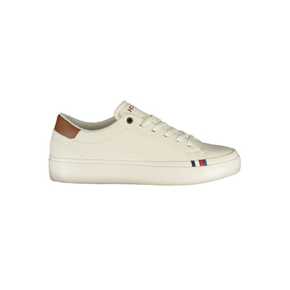 White Polyester Sneaker