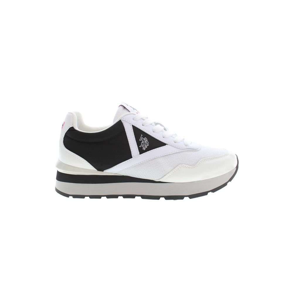 White Polyester Sneaker-U.S. POLO ASSN.-LabelTerrace.com