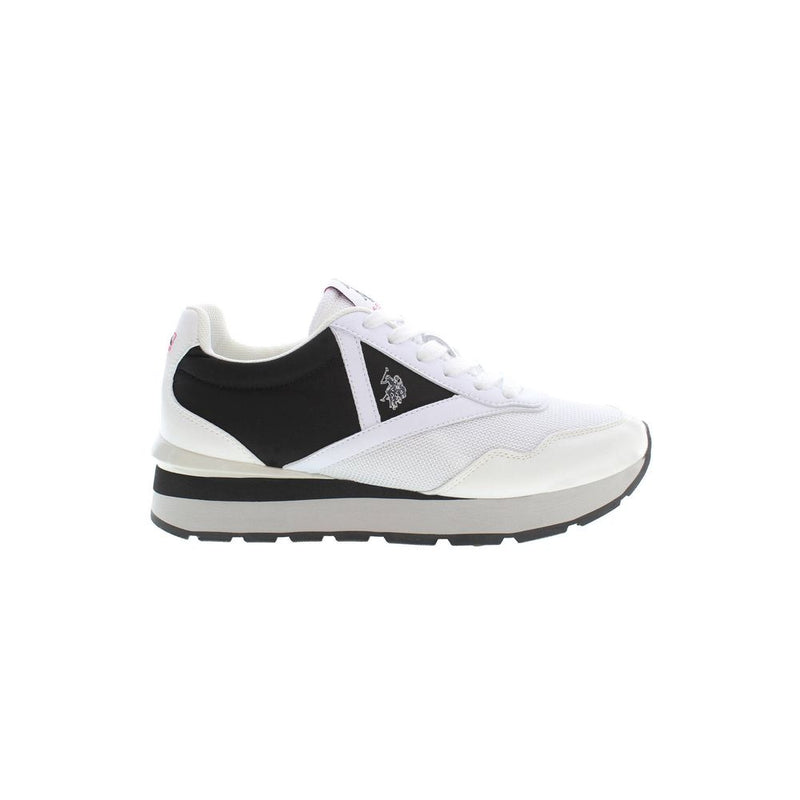 White Polyester Sneaker-U.S. POLO ASSN.-LabelTerrace.com