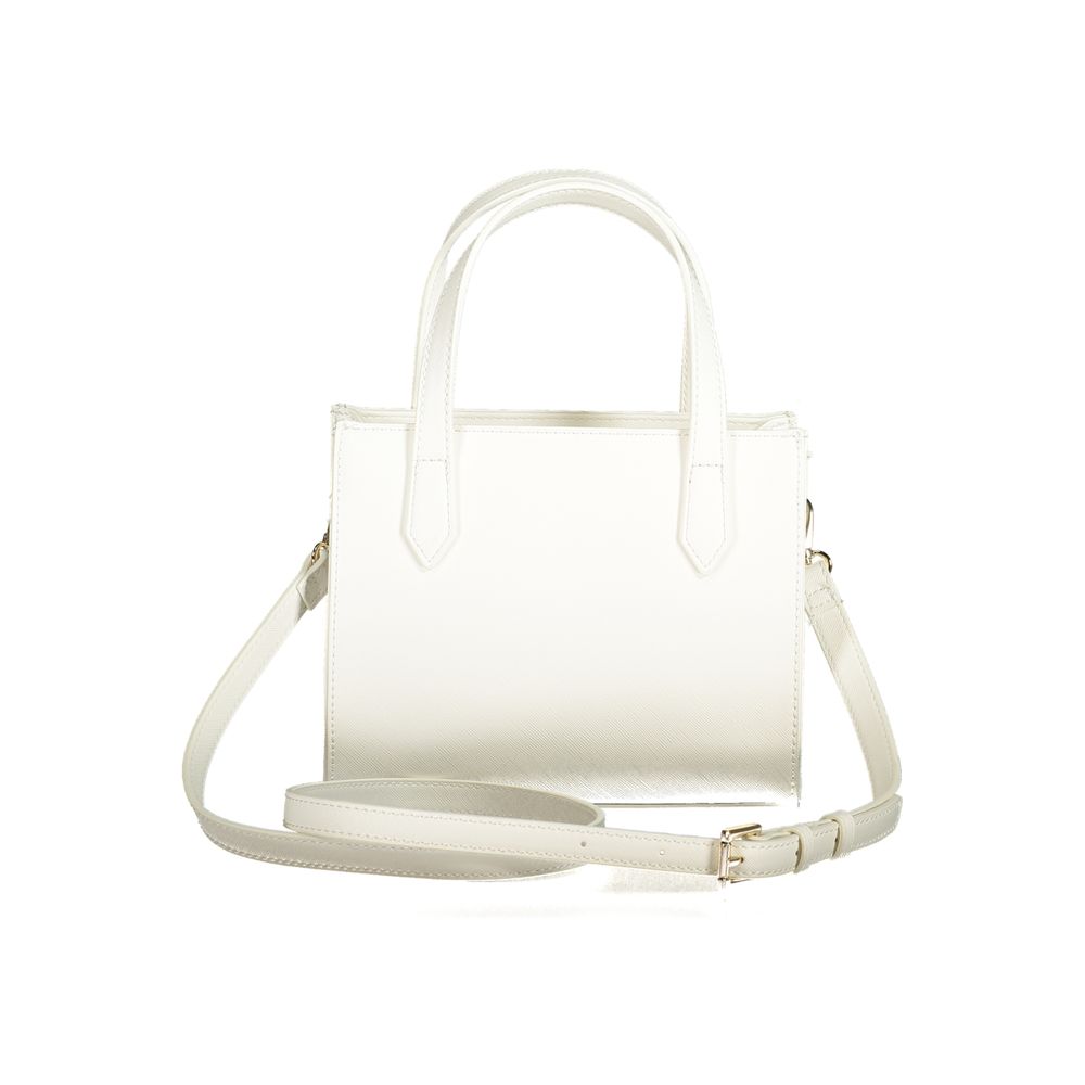 White Polyethylene Women Handbag