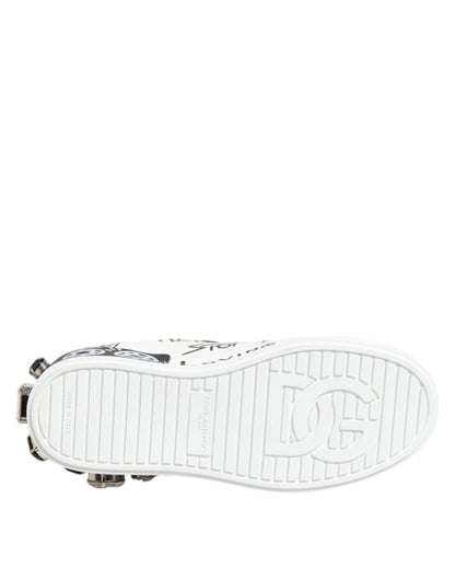 White Portofino Crystal Sneakers Shoes