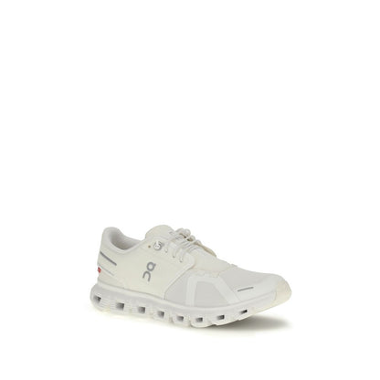 White Recycled Polyester Athletic Sneakers