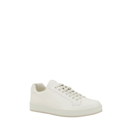 White Rubber Low Top Sneakers