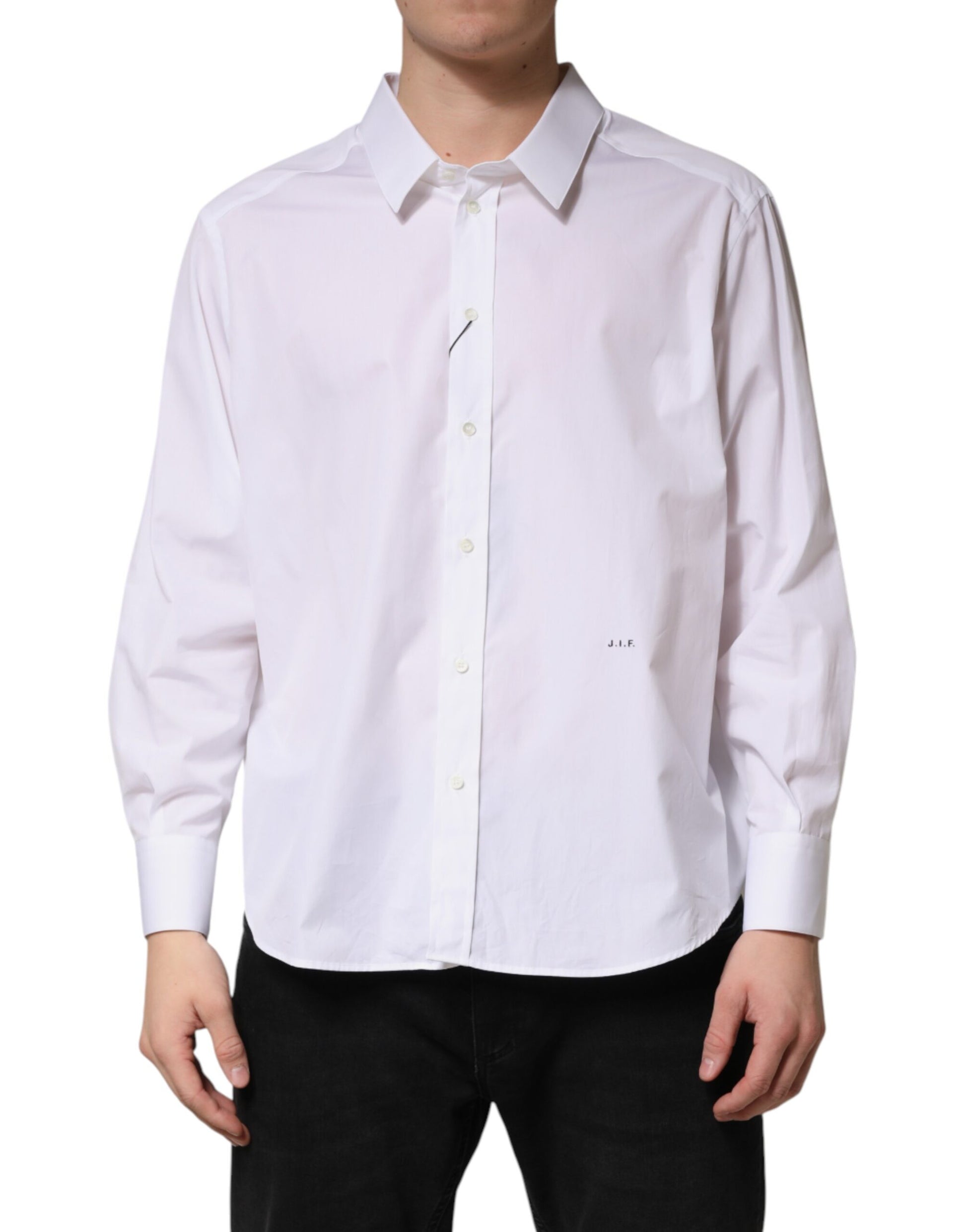 White SARTORIA Cotton Collared Dress Shirt
