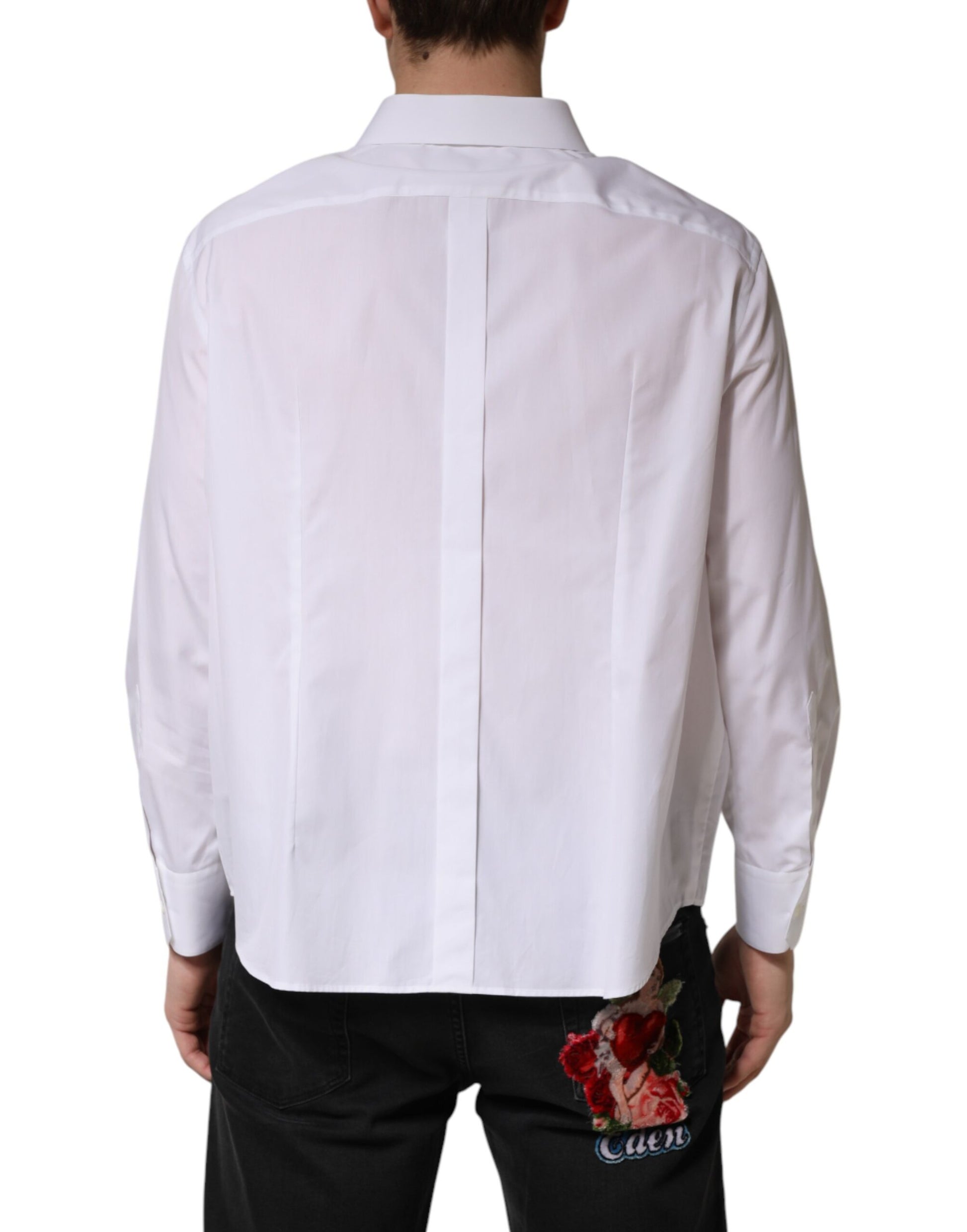 White SARTORIA Cotton Collared Dress Shirt