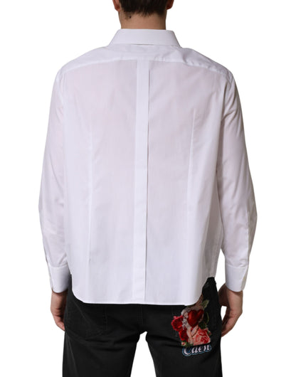 White SARTORIA Cotton Collared Dress Shirt