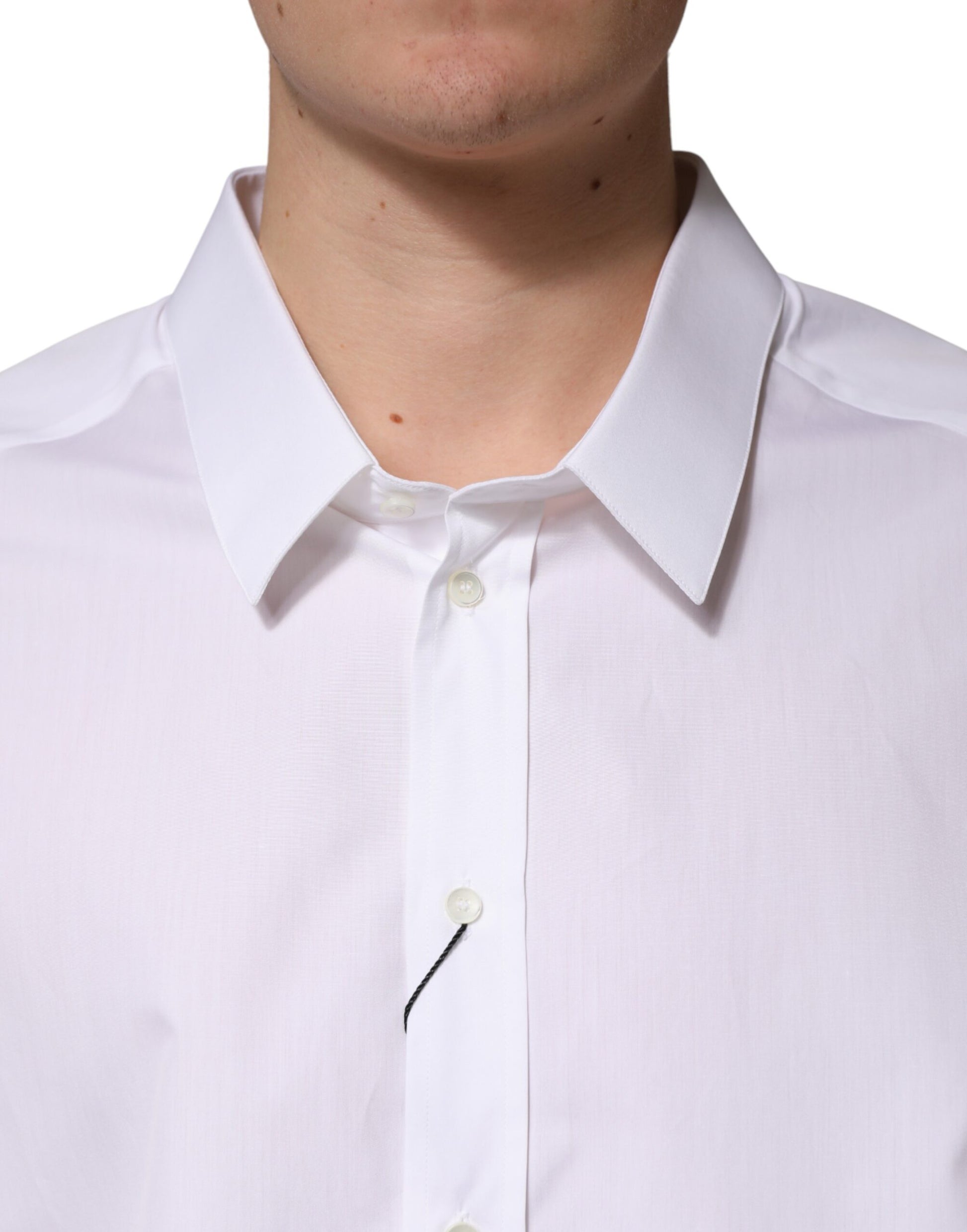 White SARTORIA Cotton Collared Dress Shirt